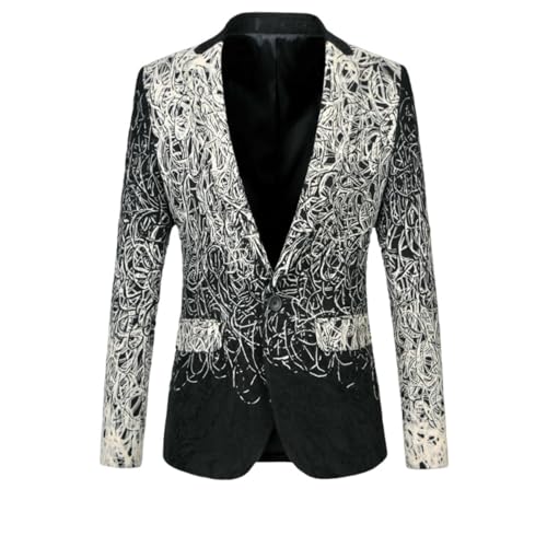 Men's Casual Slim Fit Brocade Blazer