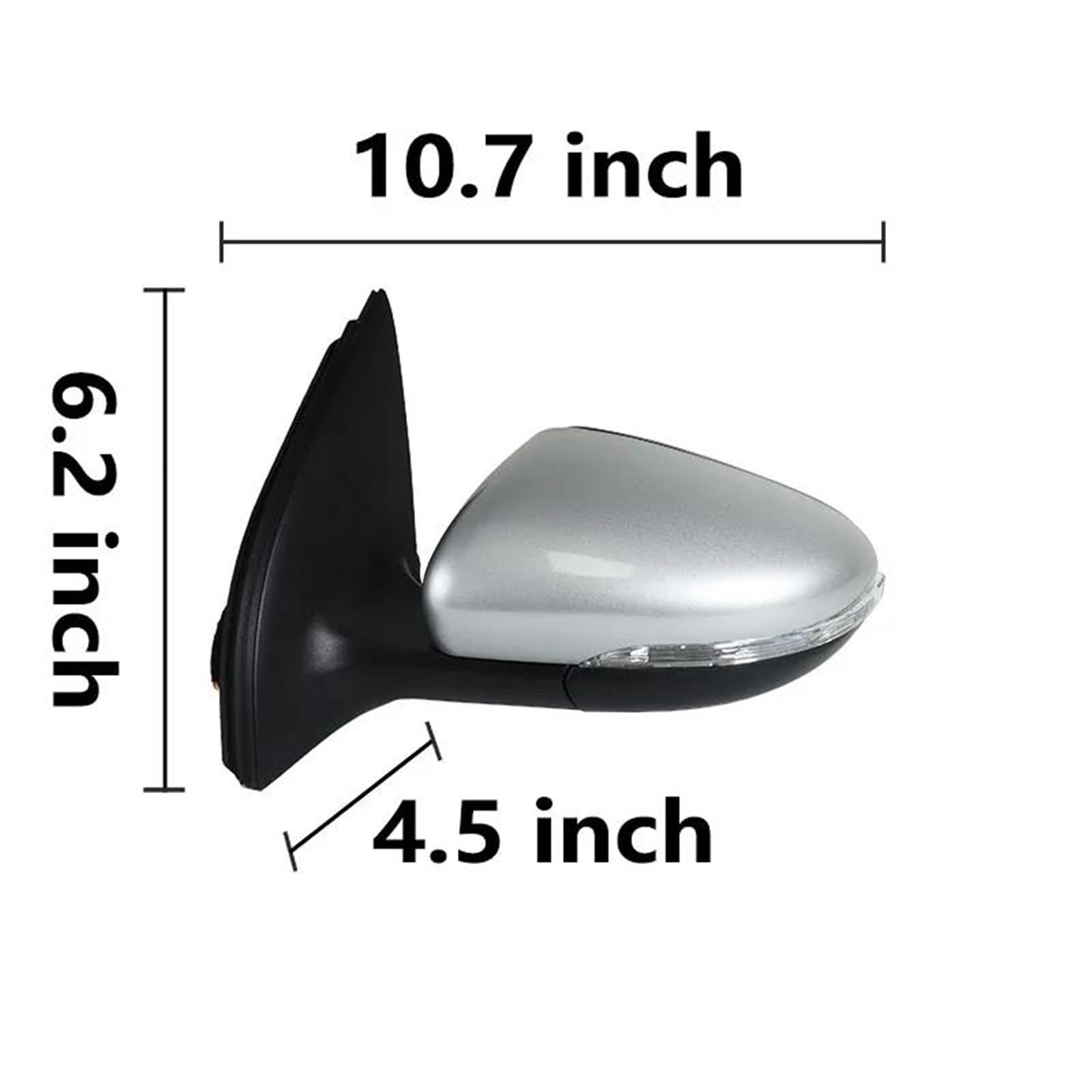 Rétroviseur Extérieur Complet Pour VW Pour Golf 6 A6 MK6 (2009-2013) Avec Clignotant Intégré, Réglage Électrique Et Dégivrage. Rétroviseur Extérieur Accessoires(Couleur 3,DROITE)