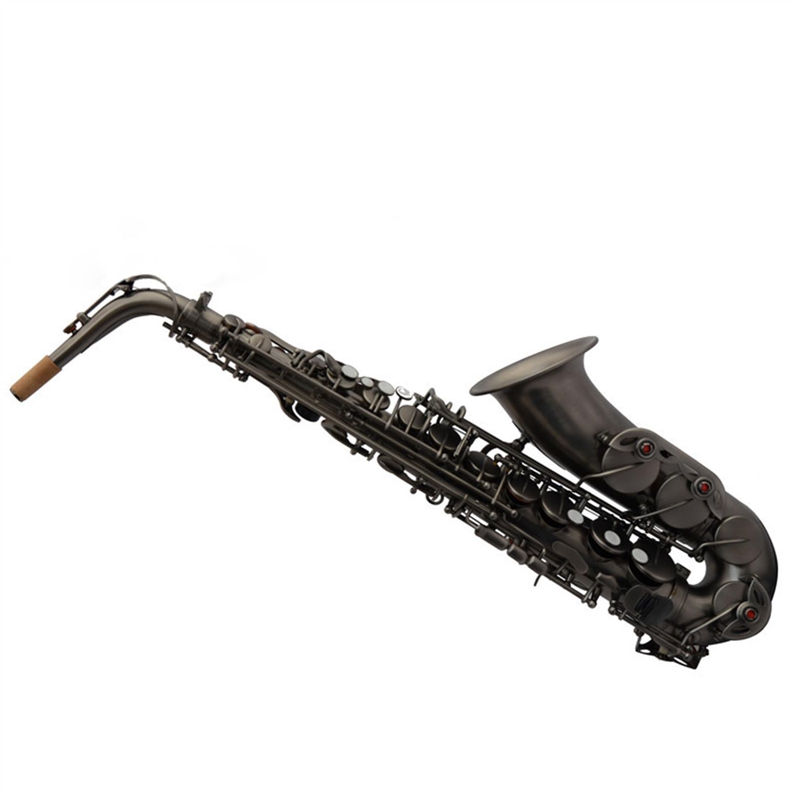 professionnel Saxophone Instrument De Musique Saxophone Professionnel Saxophone Alto Mib Laiton Argenté Antique