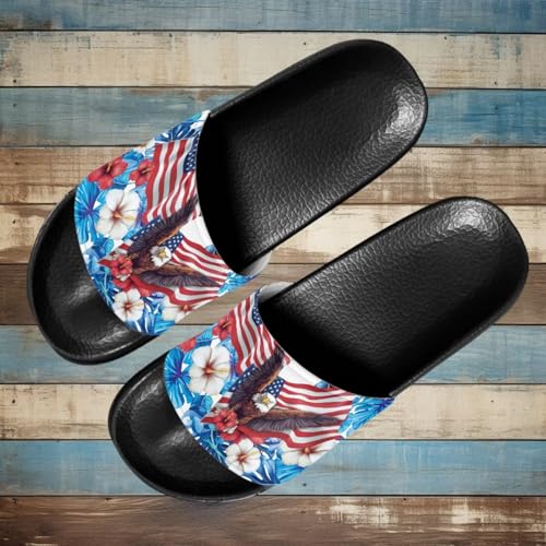 Image of Footwear for Mens Open Toe Athletic Sandals Anti-Slip Sole Slide Sandals Pillow House Flat Shoes Comfortable Slip On Slippers for Indoor & Outdoor