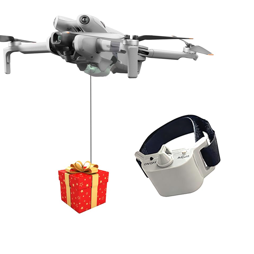 HENWAFX Payload Airdrop System for DJI Mini 4 Pro is Suitable for Transporting Equipment such as, Weddings, and Rescues. It is also Compatible With