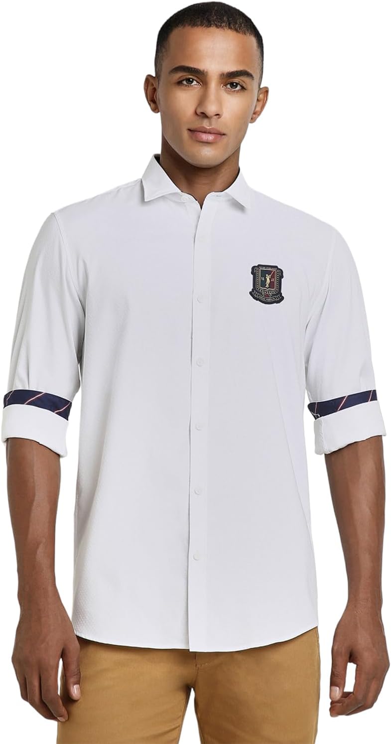 Peter England Men's Cotton Regular Fit Shirt