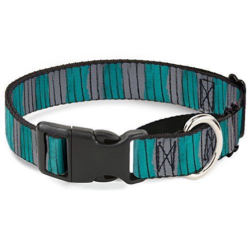 Collar para perro Buckle-Down MGC-WDY327 a rayas gris verde negro 2