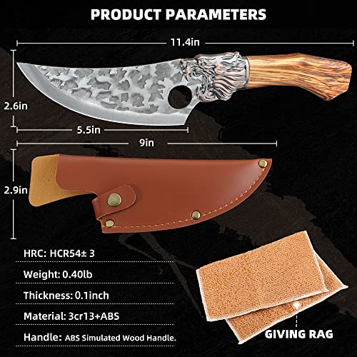 Vcxox Boning Knife High Carbon Stainless Steel Professional Grade Kitchen Boning Knife, Professional Wolf Head Handle Boning Knife For Outdoor And Home Use Meat, Camping, Bbq #TOP4