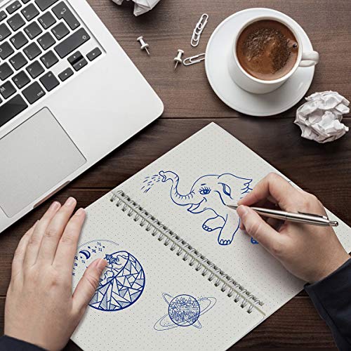 Wiisdatek Dotted Journal Spiral Notebook - A5 Spiral Bullet Journals With 100Gsm Thick Dotted Paper, 80 Sheets, Plastic Hardcover,5.7"X 8.3"(2 Pack) #TOP6