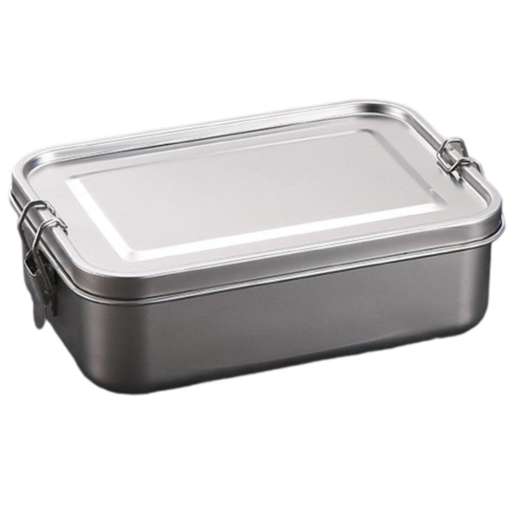 Sanfly Stainless Steel 1400ml Large Capacity Bento Box Leakproof Metal Food Container Lunch Container for Adults, Kids, Office, School