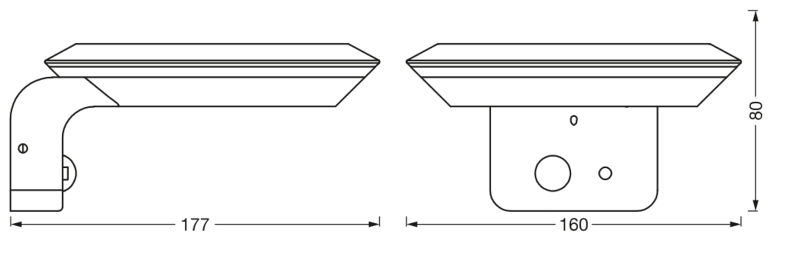 LEDVANCE Applique murale solaire ENDURA Style Glow, deux anneaux lumineux contrôlables séparément, lumière blanc chaud 3000K, capteur intégré, utilisable sans alimentation, protection IP44, gris foncé