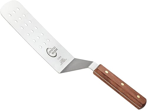 Miniatura 3 de Mercer Culinary Praxis - Espátula perforada con mango de palisandro, 8 x 3 pulgadas