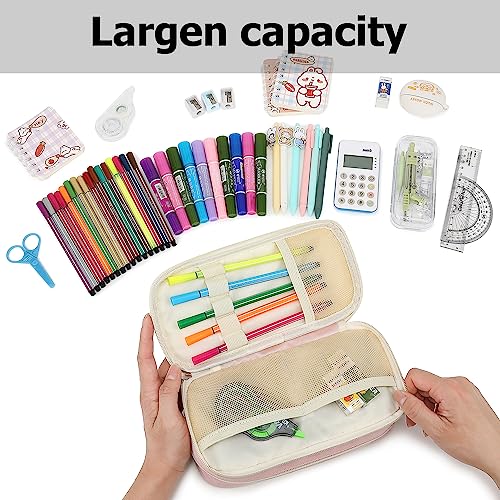 Image of Mountain guest Large Capacity Pencil Case Multi-Slot Pencil Pouch Durable Pencil Box Portable Office Pen Bag with Zipper