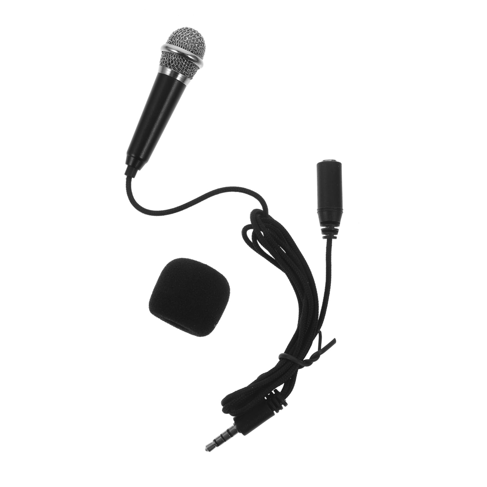 ibasenice 1set Microphone Portable Tiny Mic for Singing and Recording Compatible Phones and Laptops Omnidirectional Sound Capture for Outdoor Ktv Vlogging and Podcasts