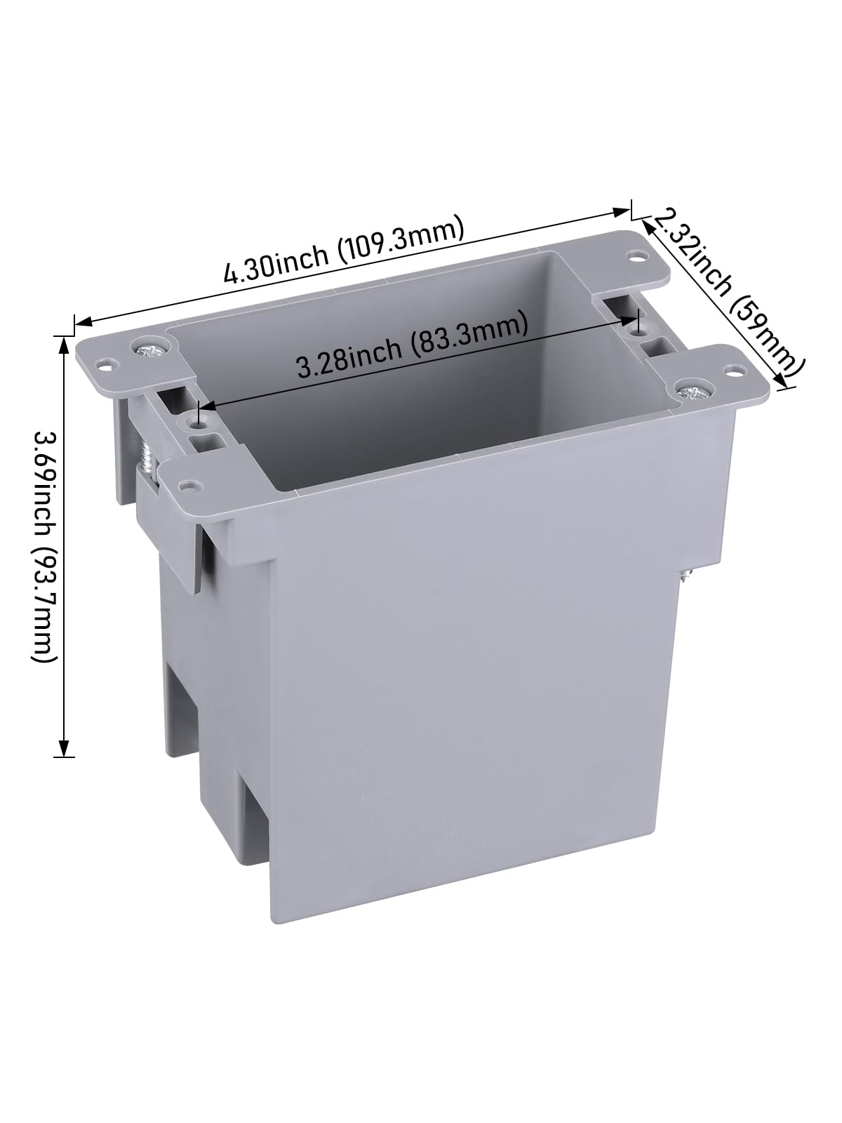 LEONLITE Old Work Electrical Outlet Box One Gang, Ultra-deep 20