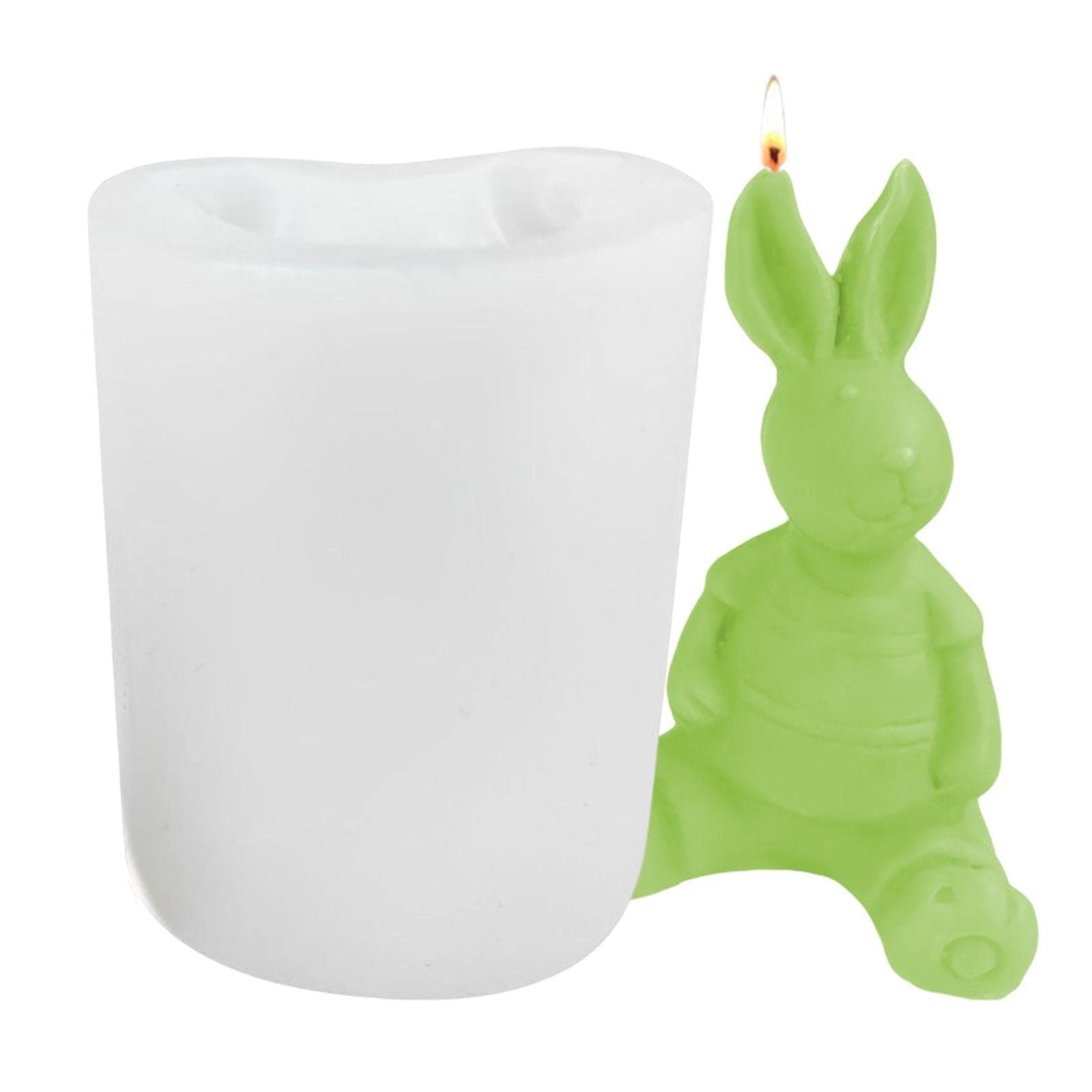 Stampi in silicone per sapone coniglietto animale 3D Stampo per argilla in resina di coniglio Stampo per sapone in silicone con coniglio 3D per stampi per caramelle al cioccolato fai da te