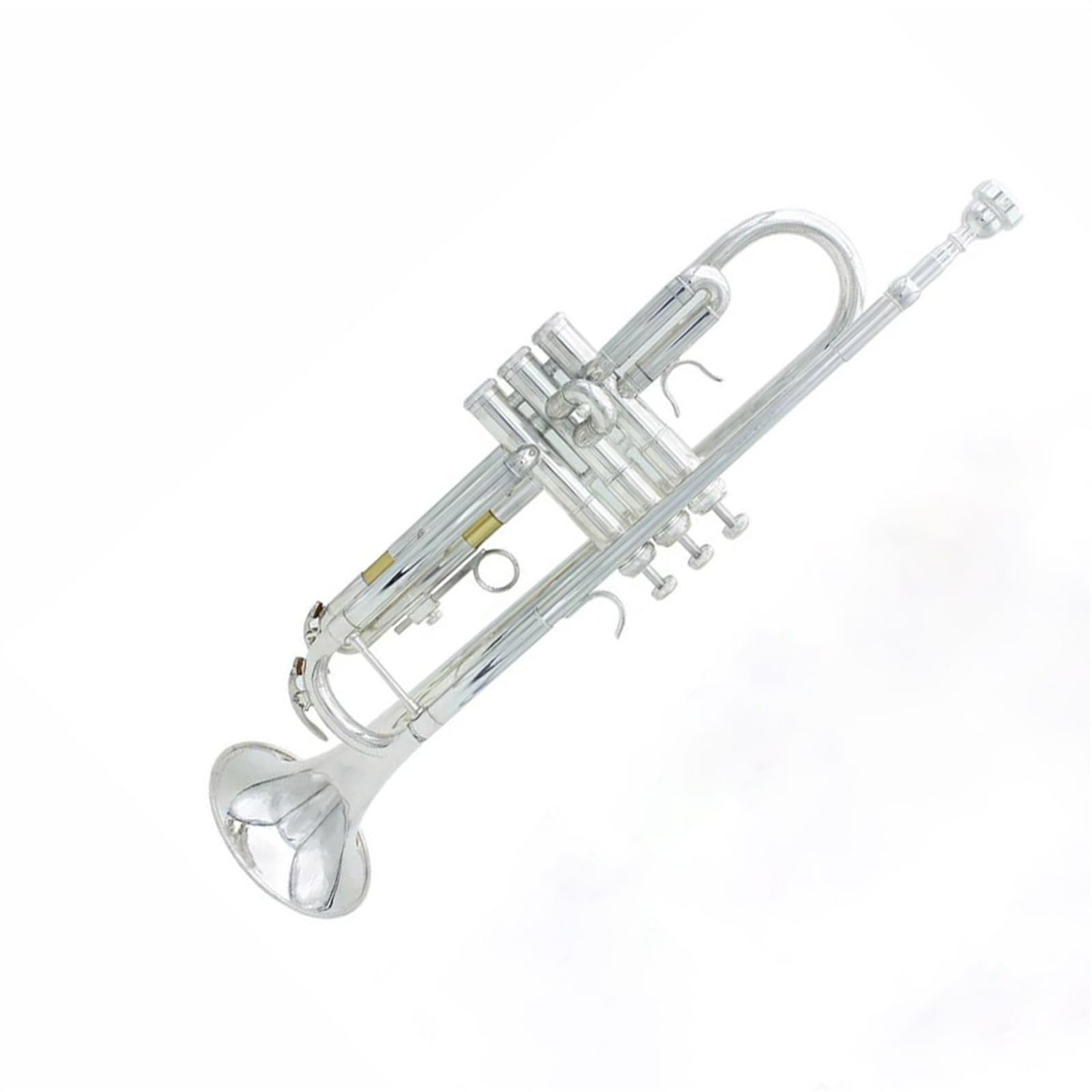 Standard Trompeten Bb-Trompete Messingkorpus Trompetenset Professionelle Blechblasinstrumente B-Trompete Gold/Silber(Silver)