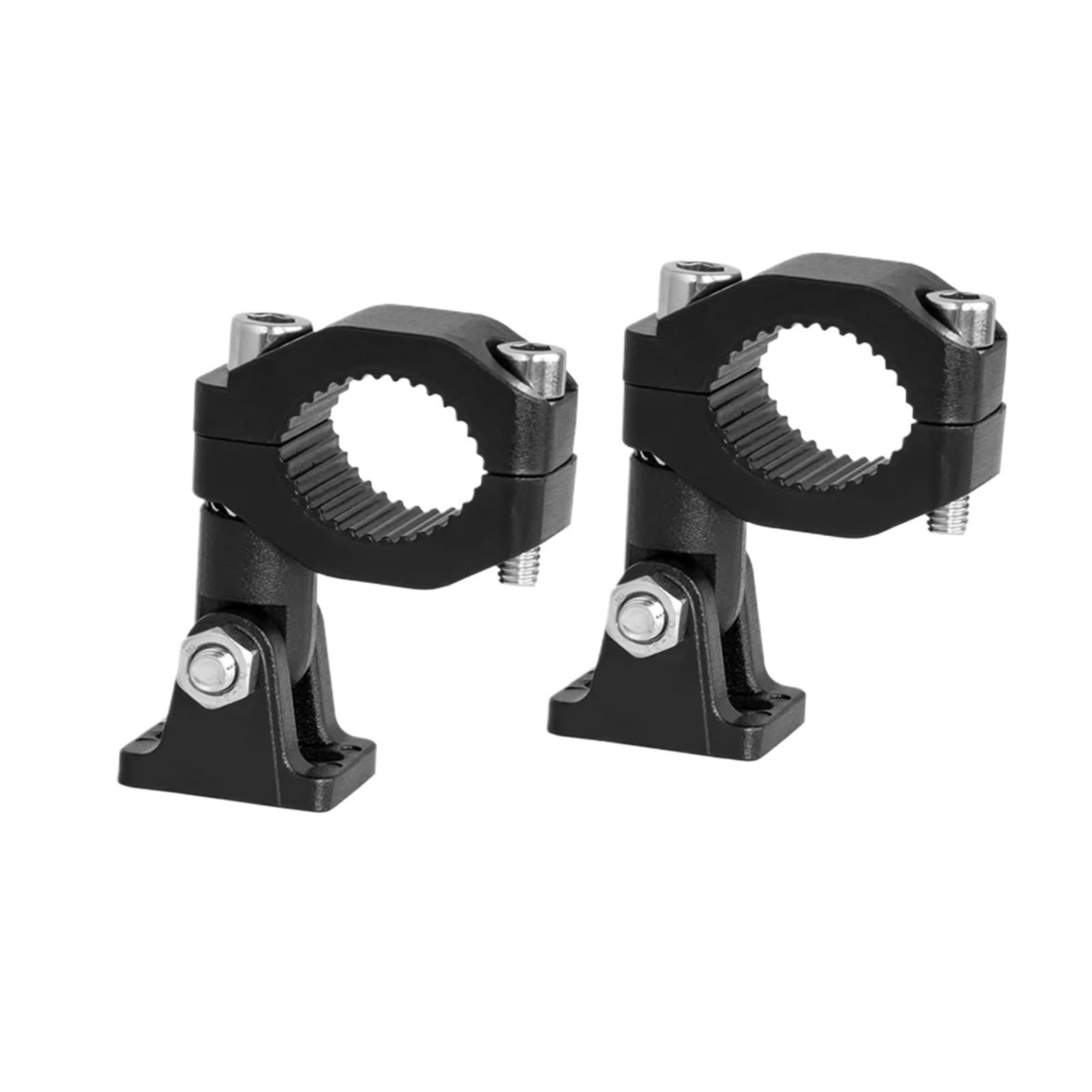 Ouqaerm 2 Pieces Bracket Motorcycle Headlight Spotlight Clamps Bracket Tube Mount For Fog Light Auxiliary Lamp Holder Moto Headlamp Bracket(2 Pieces Bracket)