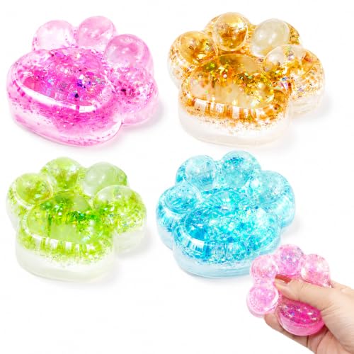 Image of 3PCS Taba Squishy Cat Paw, Taba Squishy for Relaxing Sensory Fidget Pinch Family for Kids Cat Paw Squeeze Cute Beautiful Cat Paw (Blue and Pink)