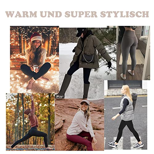 AMIYOYO Thermolegging voor dames, gevoerde thermische legging voor de winter, hoge taille, ondoorzichtig, panty met fleece, warm, behaaglijk, elastische sportlegging - Image 6
