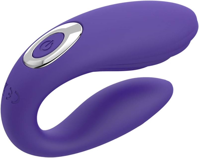 U-Shaped Wearable Mini Wireless 7 Vibration Modes USB Charging Waterproof Suction Cup Portable Vitality Toy, Purple