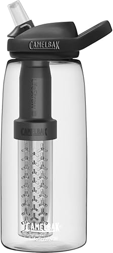 CamelBak eddy+ - Botella de agua con filtro de agua LifeStraw integrado de 2 etapas, para senderismo, mochileros, viajes y preparación para