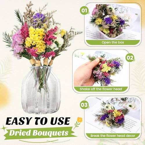 Mini flores secas bouquet olvídame no 60 pcs miniatura 4