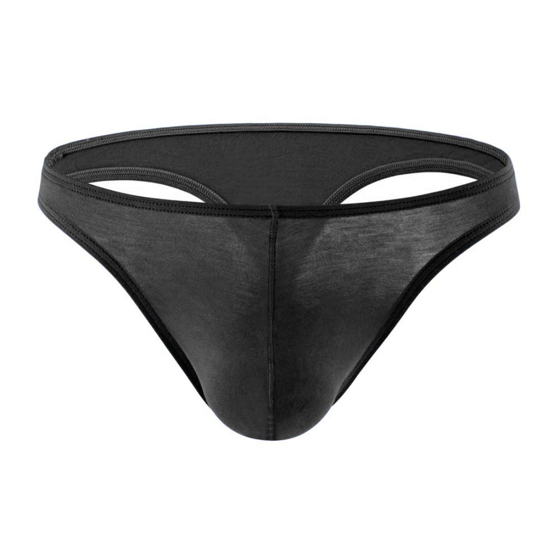 Men's Comfortable Polyester Spandex Sheer Stretch Low Rise G-String Thong Sexy Bikini Style, Free Size, Solid-picture-33