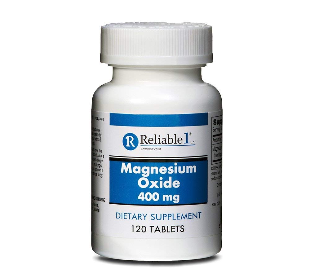 Reliable Magnesium Oxide 400mg 120 Tablets (2 Bottles)