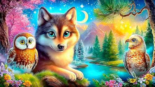 Puzzle de lobo 1000 piezas: decoración ideal de 75x50cm para relajarte en tus tardes libres