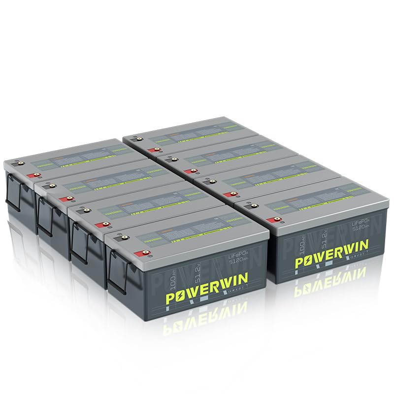 BT5120 51.2V 100Ah LiFePO4 Deep Cycle Battery – 100A BMS 15,000 Cycles ，Solar, RV, Off-Grid, Marine & Trolling Motor ， High-Performance & Maintenance-Free（8PCS）