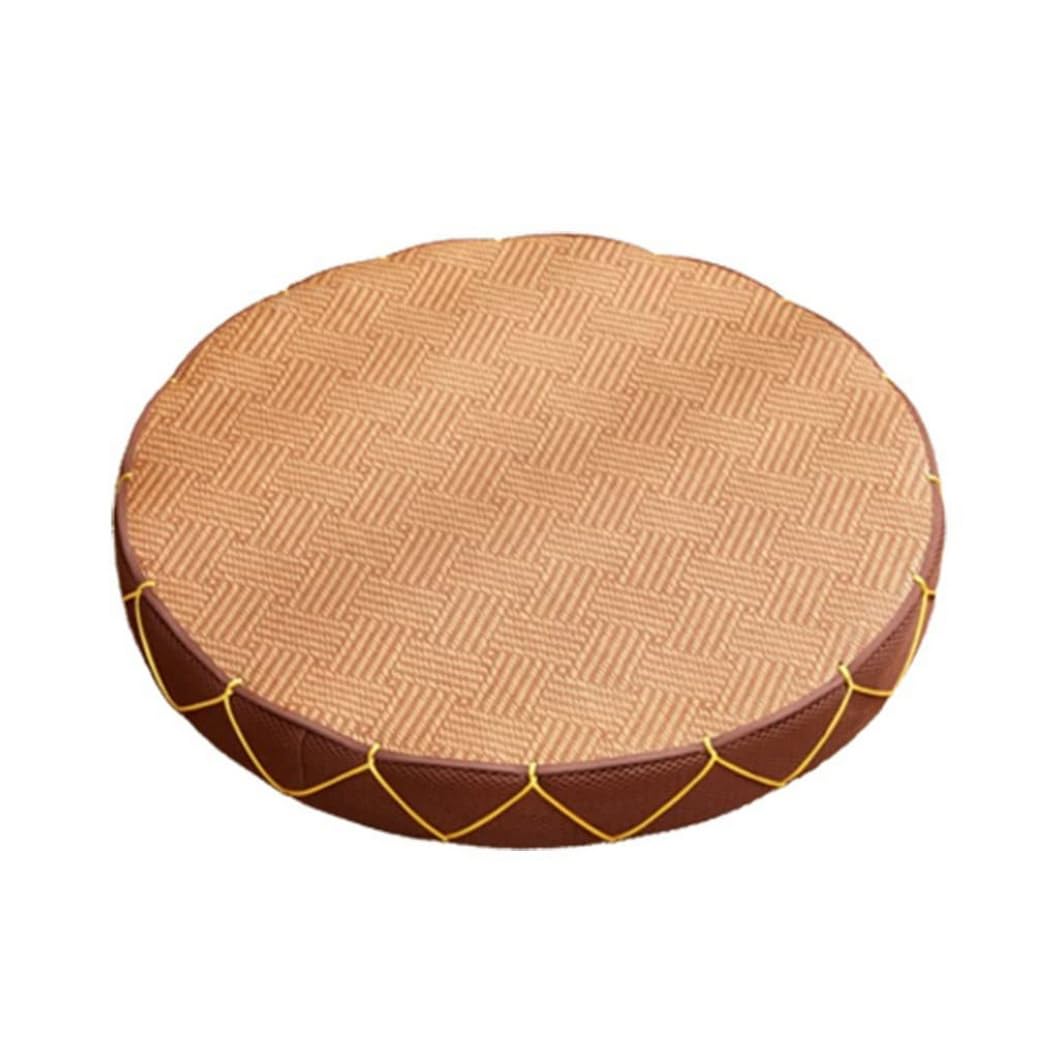 Cojín redondo hecho a mano para tatami, cojín de meditación, tejido a mano, para yoga, meditación zen, para tatami, suelo y ventana, 45 cm