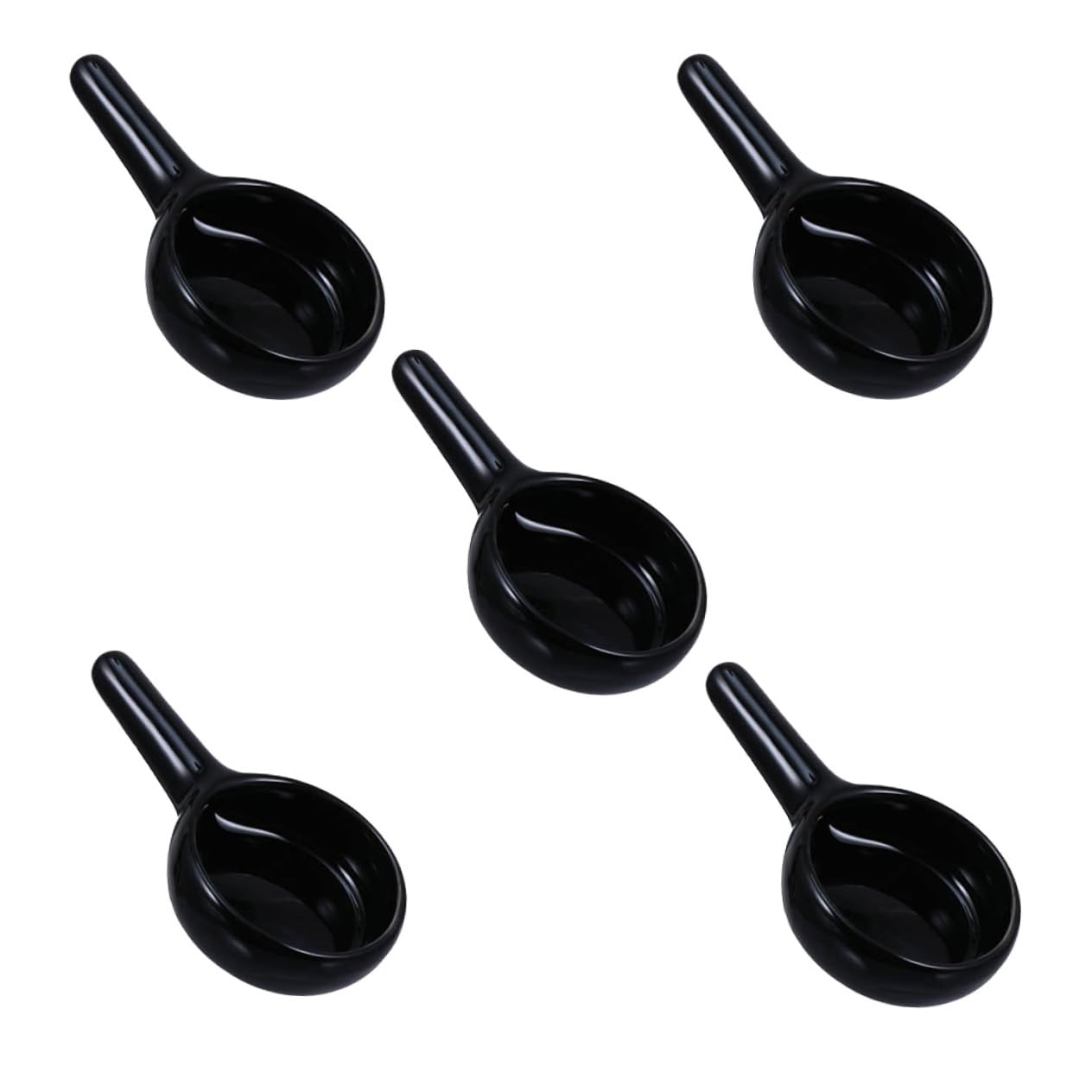 SEWACC 5pcs Candle Tray Replacement Oil Warmer Dish Pie Ornament Black Candlesticks Black Serving Tray Aromatherapy Essential Oils Black Stand Fragrance Candle Small Tray Shanto Ceramics