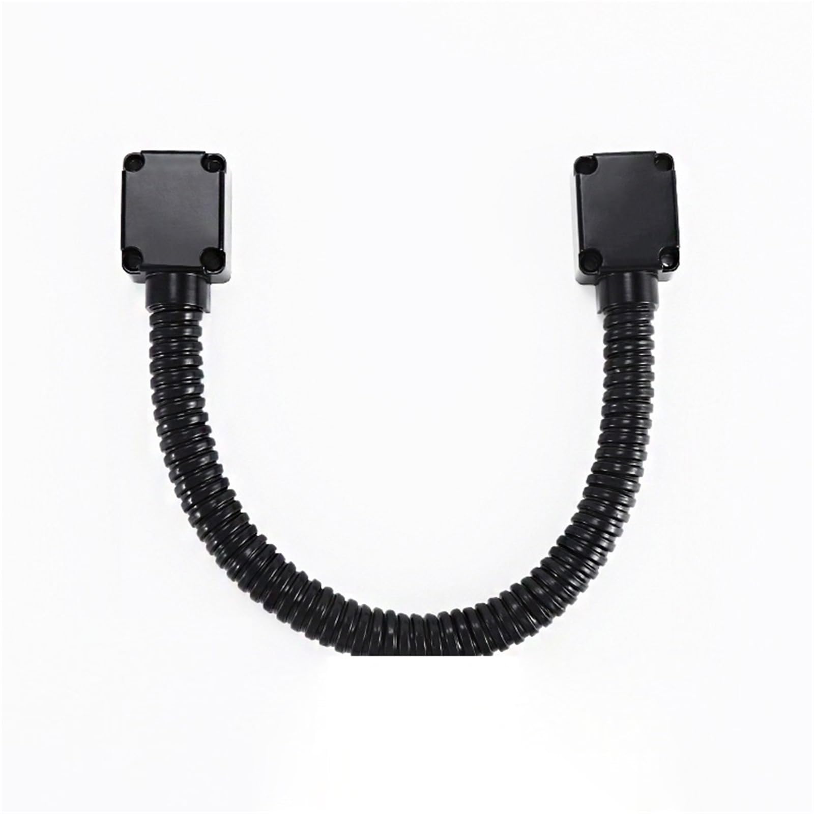 Padgcnor Black Door Cable Protector Zinc Alloy Head 304 Stainless Steel Door Loop Hidden Large Cable Protection Protector(Black)