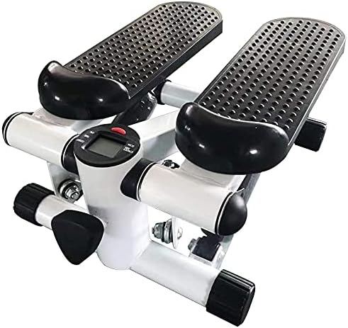 Fitness Stepper Step Machine Stair Stepper Hydraulic Mute Stepper with LCD Monitor and Resistance Bands for Home Gym