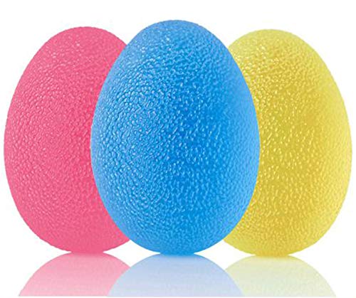 Hand Grip Strength Trainer, Stress Ball for Adults and Kids, Hand Therapy Ball Squishy - Set of 3 Resistance for Hand Finger Strength Exercise Stress Relief