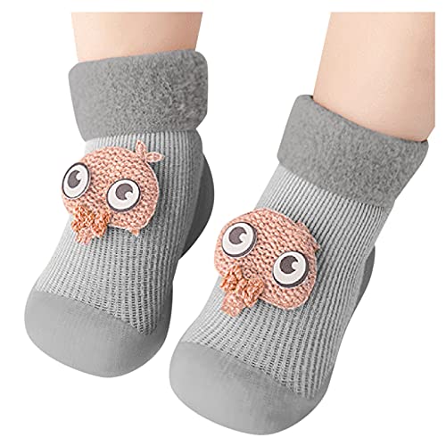 Girls Water Shoes, Kids Toddler Baby Boys Girls Solid Warm Knit Soft Sole Rubber Shoes Socks Slipper Stocking4