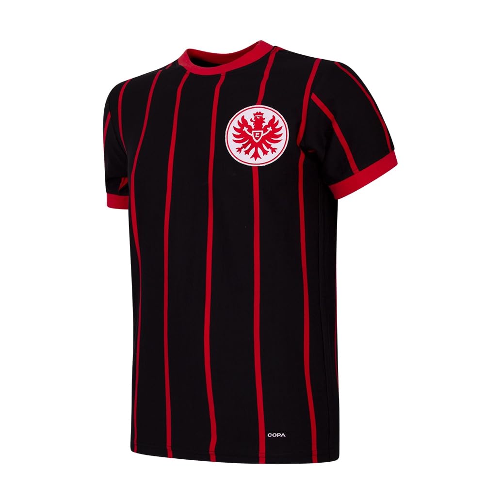 COPA - Maglia retrò - Calcio - Uomo - Eintracht Frankfurt 1972/73 - Rosso/Nero - 50% Cotone – 50% Poliestere
