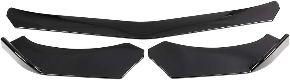 OCPTY 3PCS Black Car Front Bumper Spoiler Lip fit for Most Cars