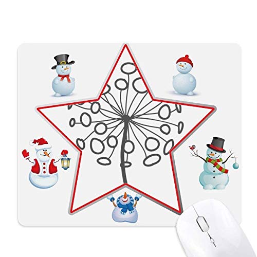 Tapis de souris pissenlit Noël bonhomme de neige famille étoile pour bureau