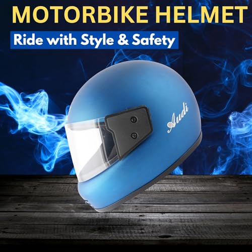 Image of Sage Square Audi Full Face Clear Visor Helmet | ISI Certified | High Standard Safety | Extra Comfort & Stylish