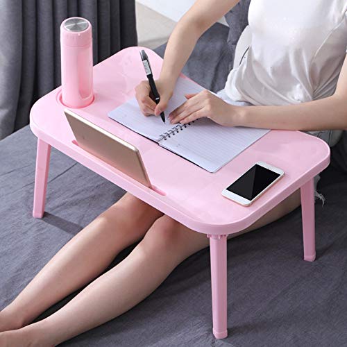 Straw Folding Laptop Table Notebook Desk Breakfast Serving Bed Trays Adjustable Foldable With Flip Top And Legs Computer Desk Stand #TOP3