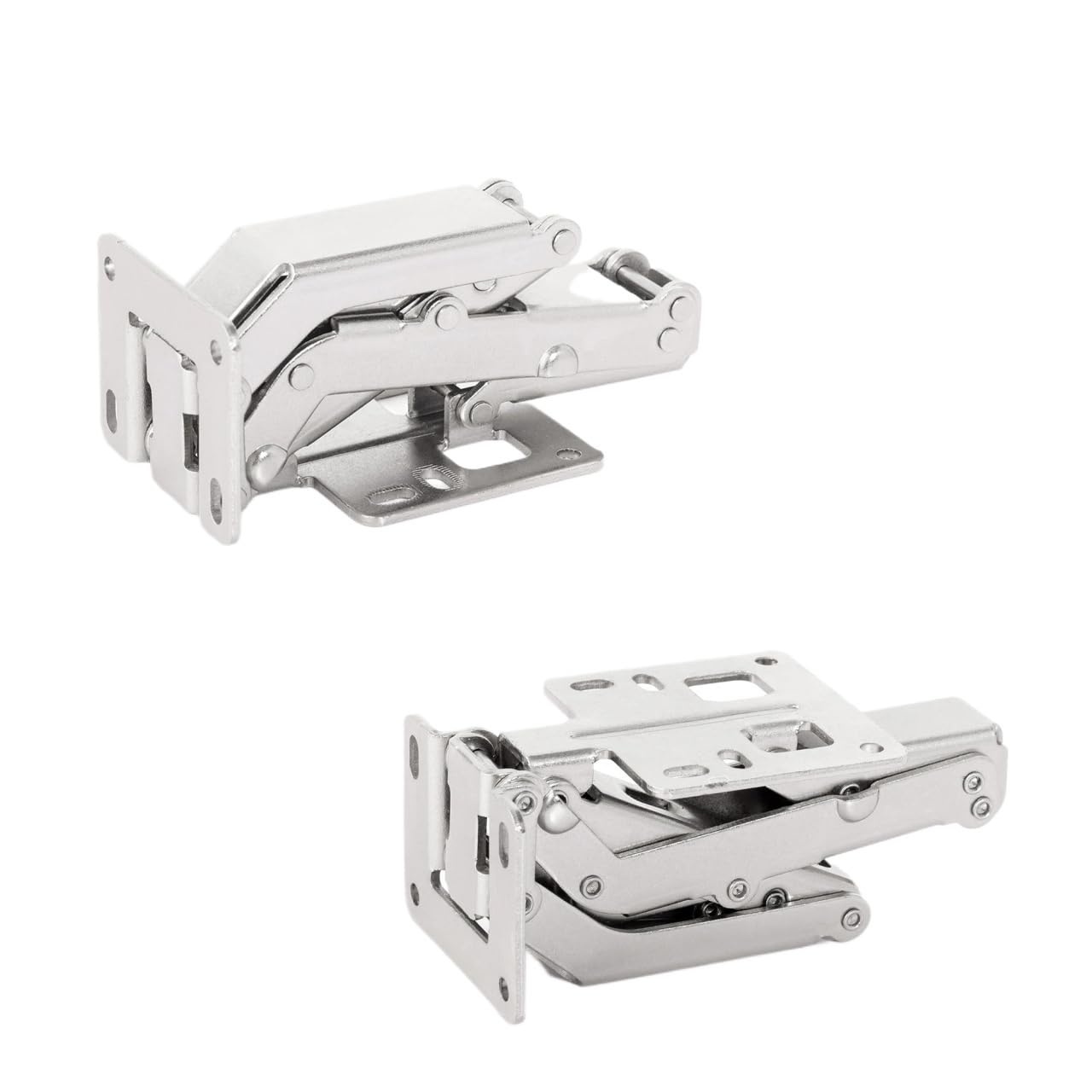 Dmlayhp Silver 2Pcs 2Pcs Adjustable Hydraulic Hinge Soft Close Invisible Hinges Iron Heavy Duty Concealed Furniture Hinges For Cabinets
