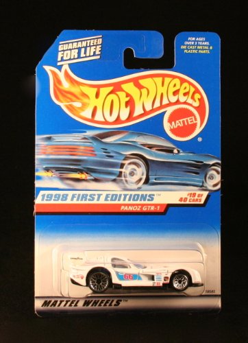 Hot Wheels Panoz GTR-1 White 1998 First Editions Series #19 of 40 Basic Car 1:64 Scale Series Collector #657