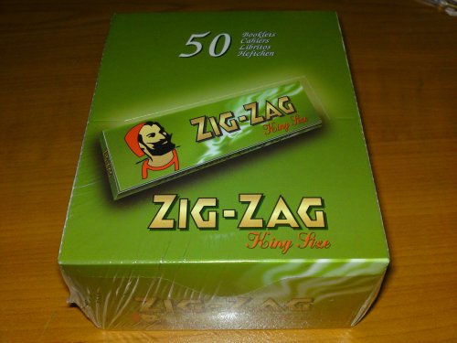 Zig Zag Cigarette Rolling Papers Green King 50 Booklets
