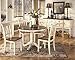 Signature Design by Ashley Whitesburg Cottage Rake Back Dining Chair, Set of 2, Brown & Off-White