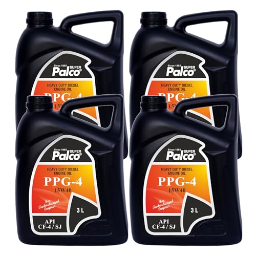 Image of PALCO PPG-4 15W40 | API:CF-4 /SJ & MB 228.1 Multigrade Engine oil for Diesel Commercial Road Transport Off Highway Vehicles | New Generation Automotive Vehicles | 3 Litres (Pack 4)
