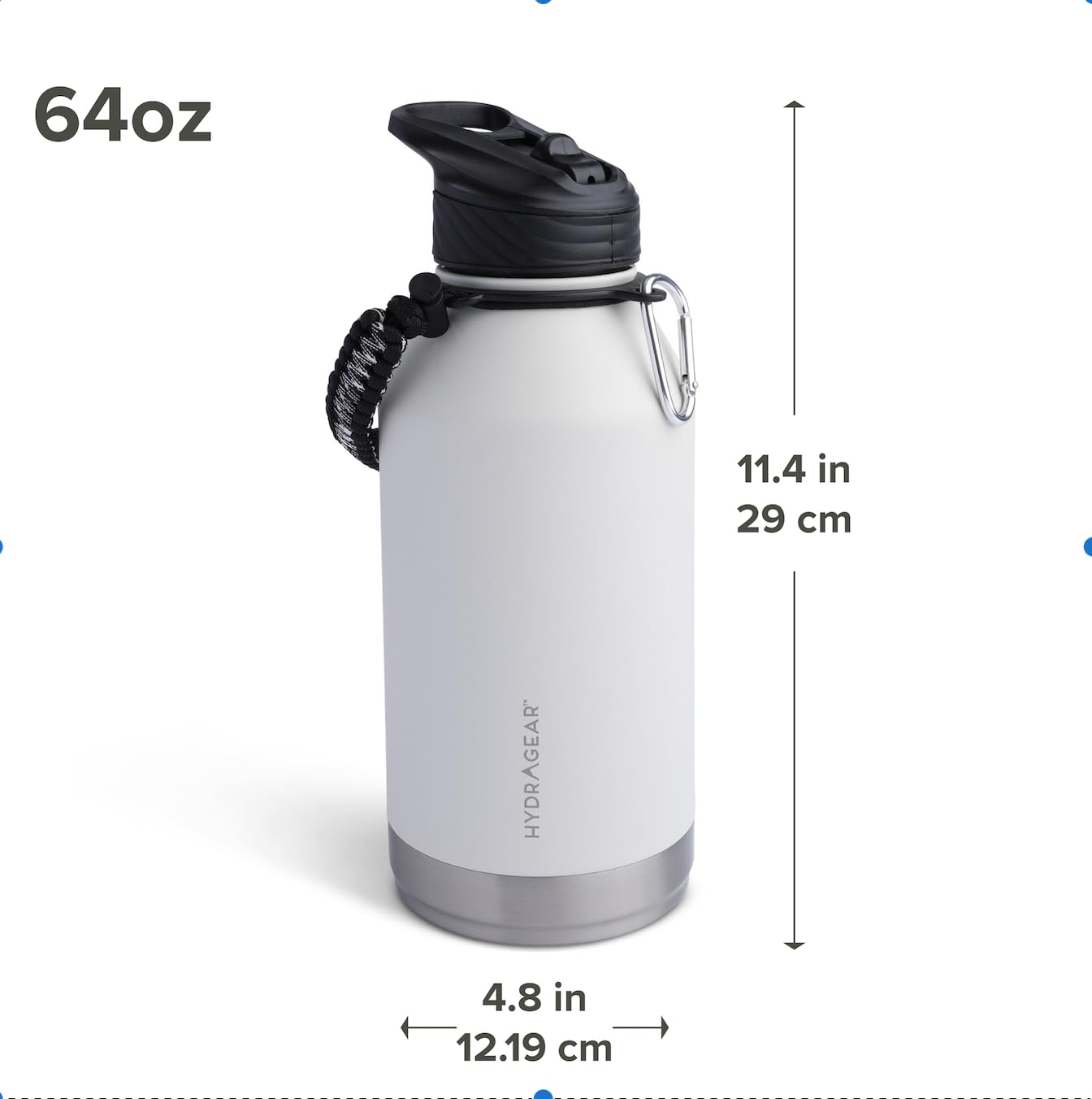 Amazon.com: Hydragear Zenith Straw Stainless Steel Bottle with