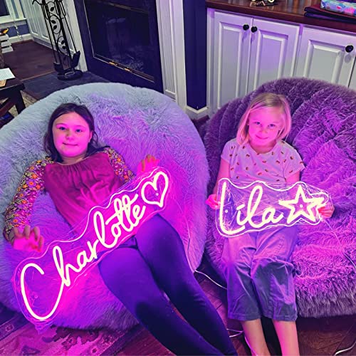 Image of Custom Neon Signs for Wall Decor, Personalized Led Neon Light Sign Customizable, Neon Name Sign Personalized for Bedroom Bar Wedding Wall Decorations Business Logo Birthday Party Gift
