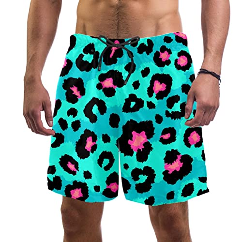 Maillots de bain pour hommes HadHfun à motif léopard et séchage rapide
