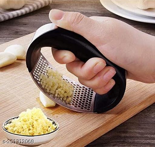 Image of 2 in 1 Garlic Crusher | Multipurpose Home Kitchen Essentials Utility Products for Daily Use and Organization ORE-P056