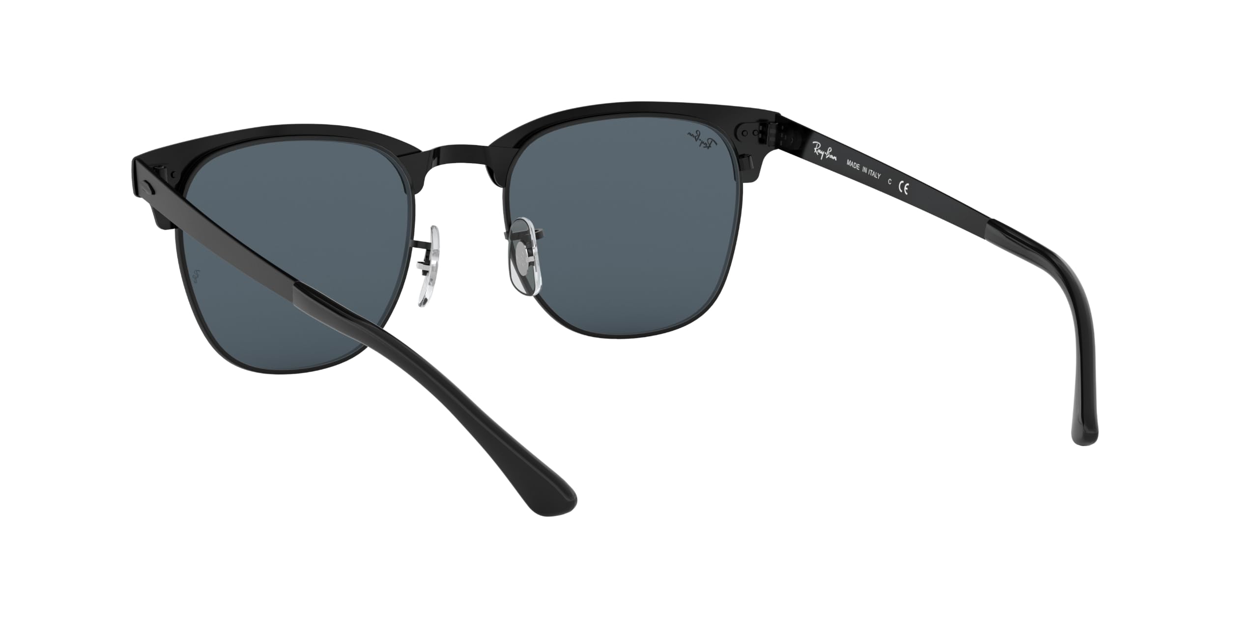 Ray-Ban Metal Clubmaster Sunglasses in Matte Black Blue RB3716 186/R5 51