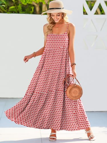 Image of ANRABESS Women Summer Casual Loose Sleeveless Sundress Spaghetti Strap Flowy Boho Linen Beach Vacation Maxi Long Dress
