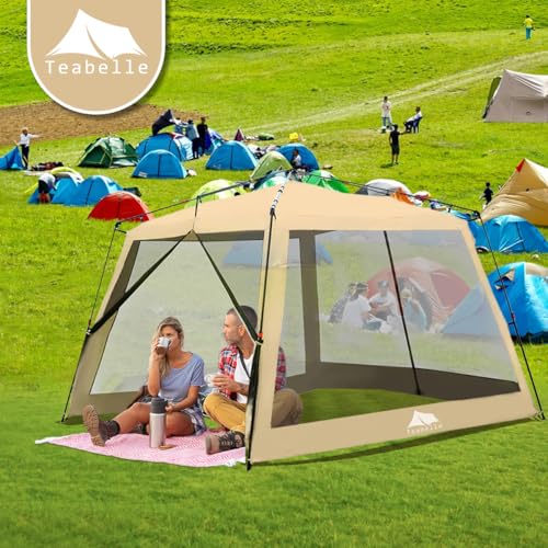 Teabelle 455320 10Ft Screen Tent Gazebo House For 6-8 Person, Pop Up Sun Shade Shelter Camping Tent thumb #5